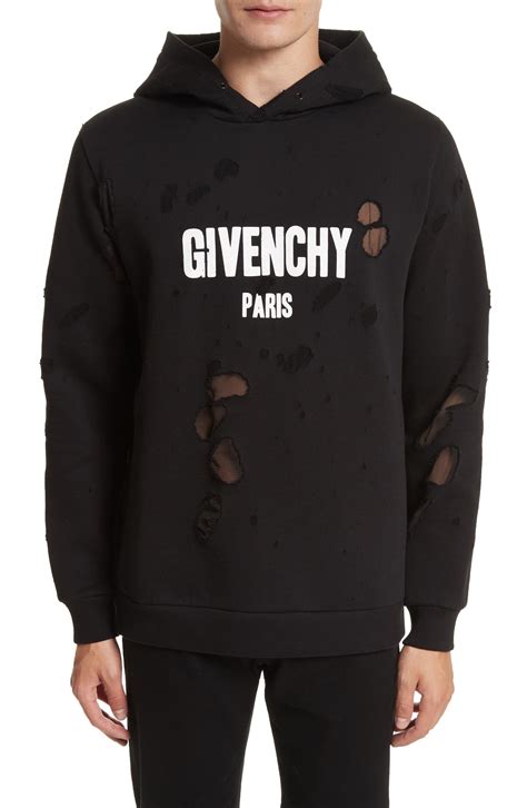 givenchy distressed hoodie|givenchy distressed hoodie mockup.